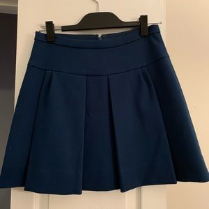 J. Crew Blue Pleated Skirt